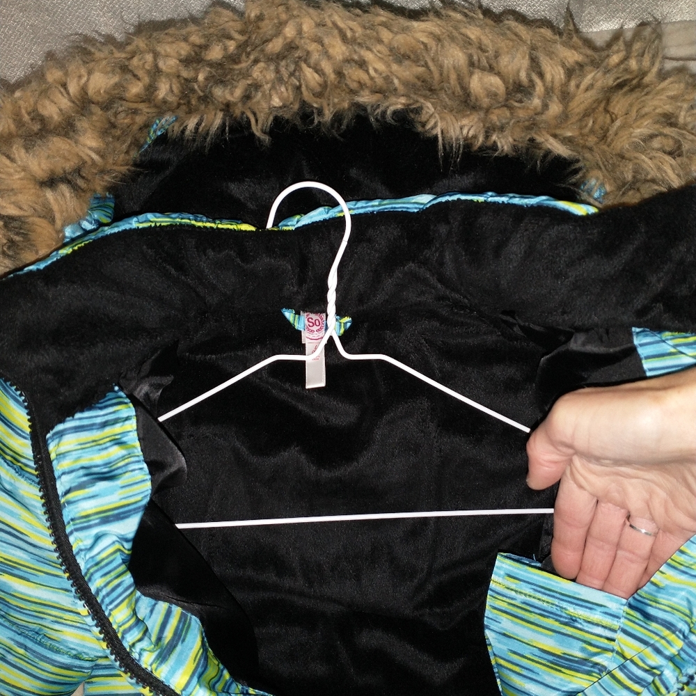 SO Girls size 12 winter coat - Picture 4 of 5